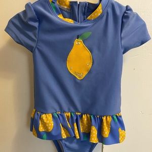 Cat & Jack 18M Lemon Sequin Swimsuit One Piece